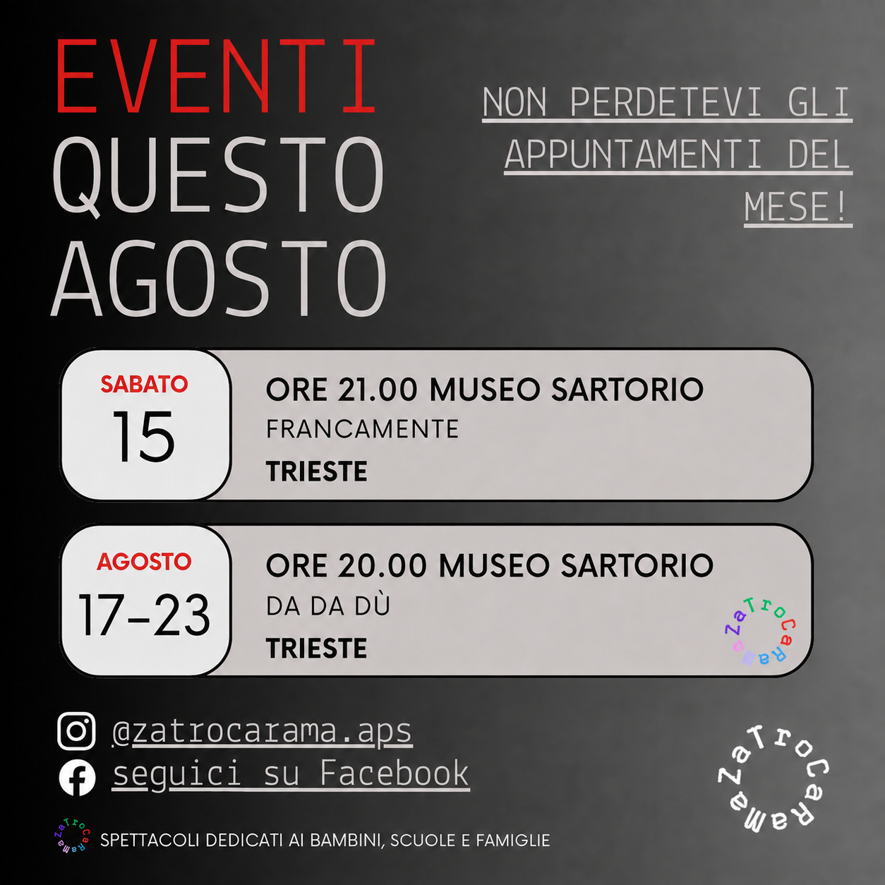 Calendario eventi - febbraio 2026